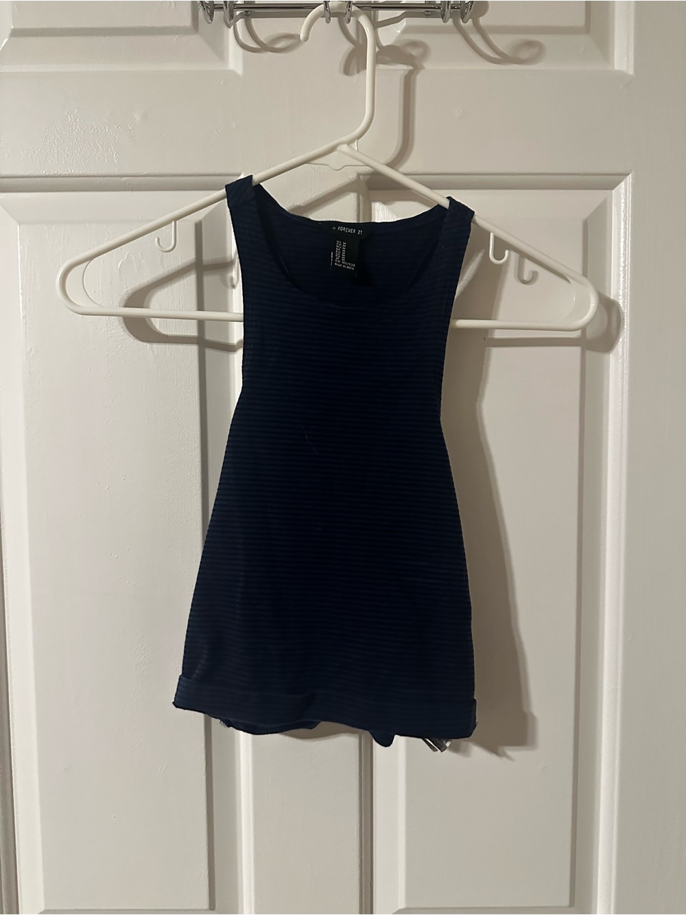 Forever 21 Navy Ribbed Racerback Tank